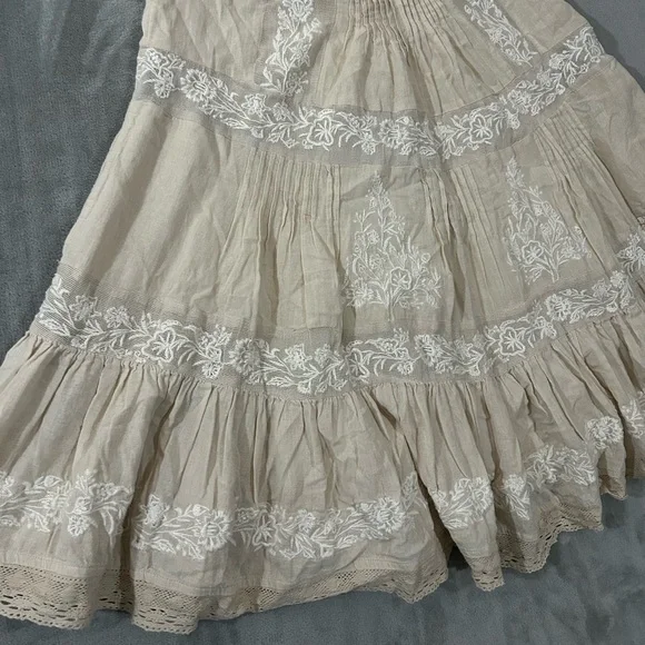 Anthropologie embroidered pintuck mini dress - Picture 5 of 14